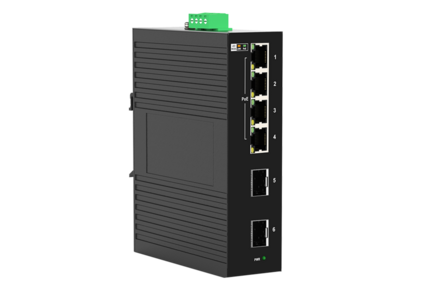Неуправляемые промышленные коммутаторы  с PoE на DIN-рейку 2 х 100M SFP uplink серии IDS1000F2
